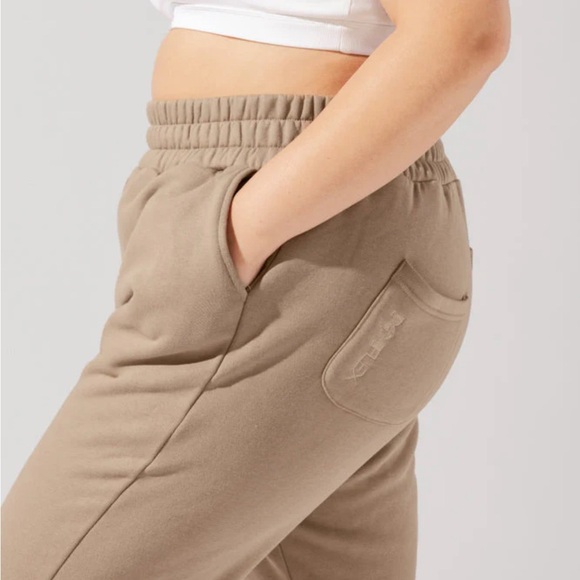 Popflex Active Cloud Rollover Sweatpant - Milk Tea - Picture 2 of 6